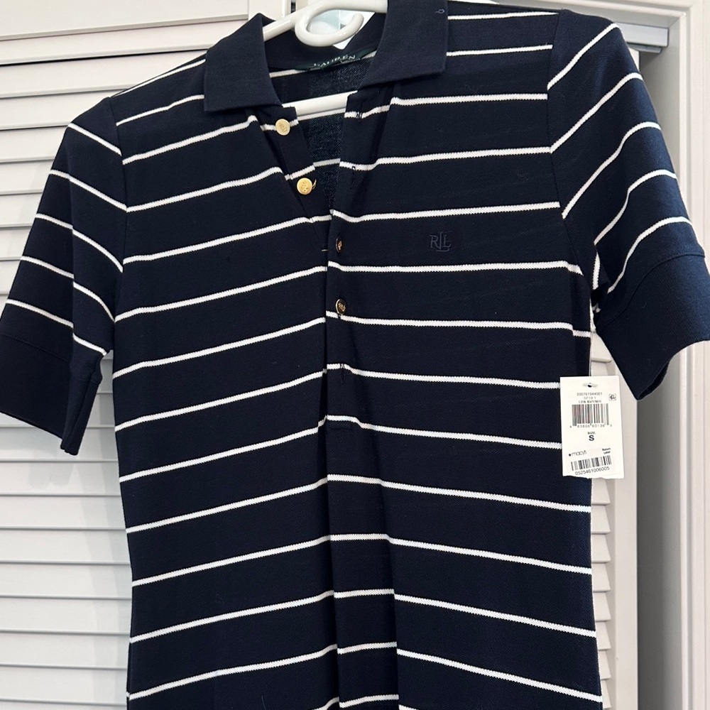 Ralph Lauren Navy White Long dress New with tag